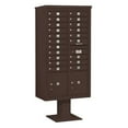thumbnail image 1 of 4C Pedestal Mailbox - Maximum Height Unit (72 Inches) - Double Column - 20 MB1 Doors / 2 PL - Bronze, 1 of 3