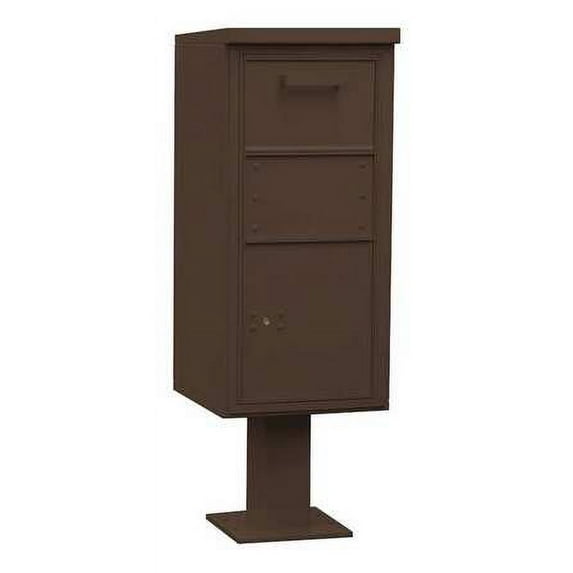 SALSBURY INDUSTRIES 3450BRZ Pedestal Collection Box,Regular,Bronze