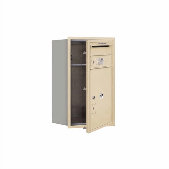 SALSBURY INDUSTRIES 3707S-1PSFU Horiz Mailbox,USPS,1Dr,Sand,FL,27in