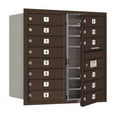 thumbnail image 1 of SALSBURY INDUSTRIES 3708D-14ZFP Horiz Mailbox,Prvt,14Dr,Bz,FL,30-1/2in, 1 of 3