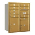 thumbnail image 1 of SALSBURY INDUSTRIES 3710DA-09GRP Horiz Mailbox,Prvt,11Dr,Gold,RL,37-1/2in, 1 of 2