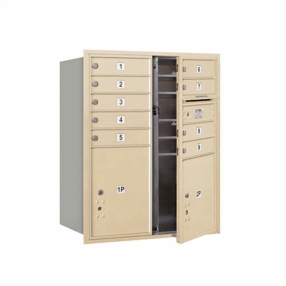Salsbury Industries Recessed USPS 12 Door Front Load 4C Horizontal Mail Center