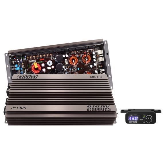 Sundown Audio SALT-2 2000 Watt Mono Block Class D Car Amplifier with Low-Voltage Technology and Digital Remote Monitor