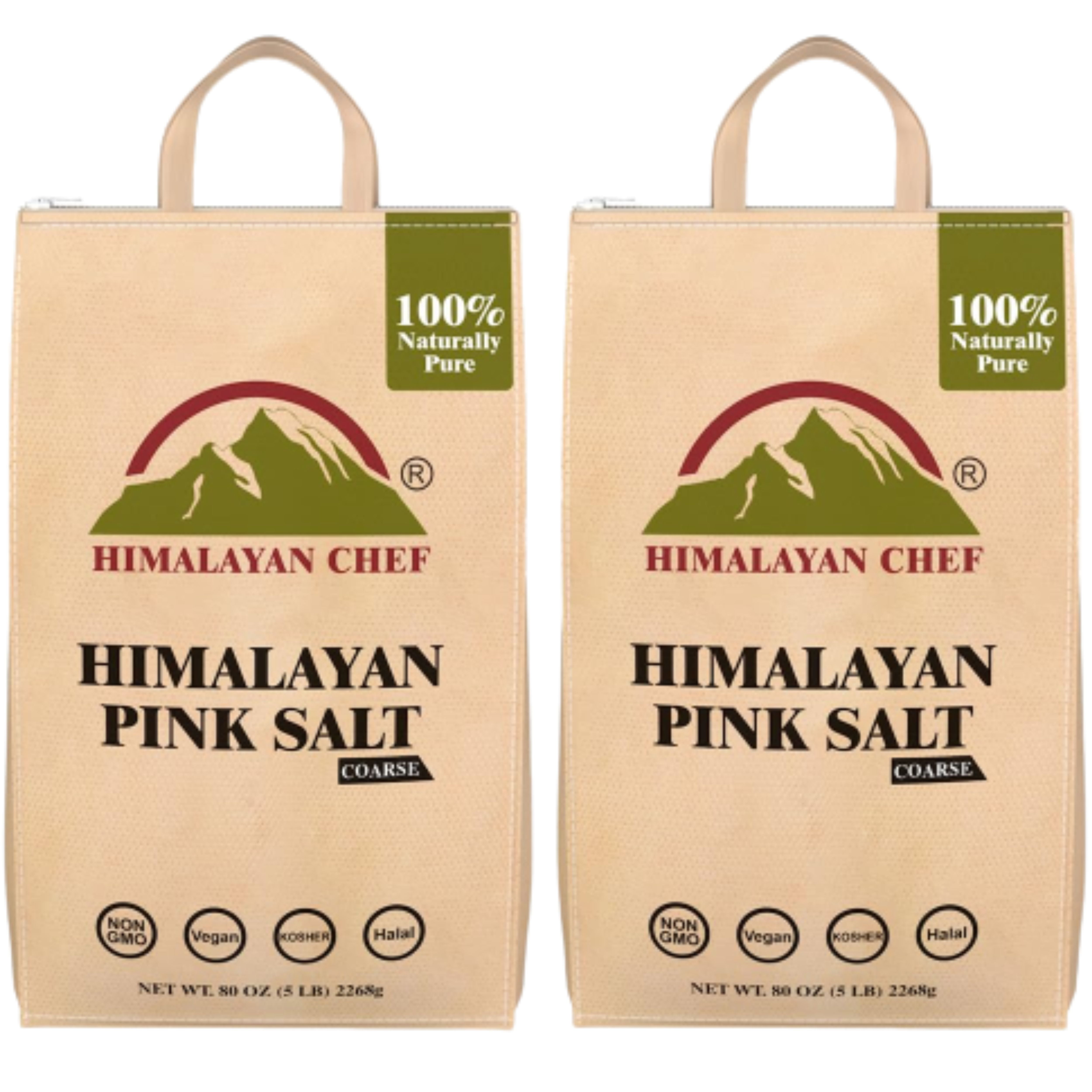 SALT 84 Himalayan Pink Salt, Coarse Grain, Non-GMO, Salt for Grinder Refill 5lbs Each (Pack of 2)