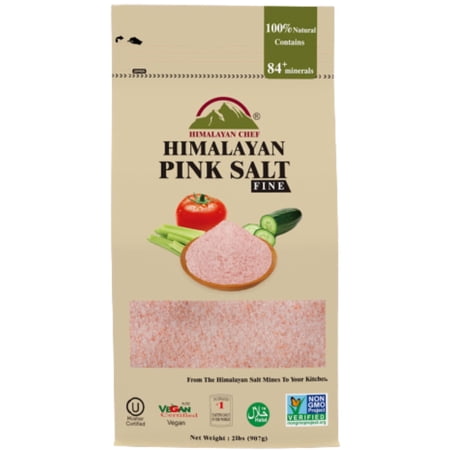 SALT 84 Himalayan Pink Salt, Fine Grains, Non-GMO and Kosher Certified Salt, 2 lbs Each, Pack of 6