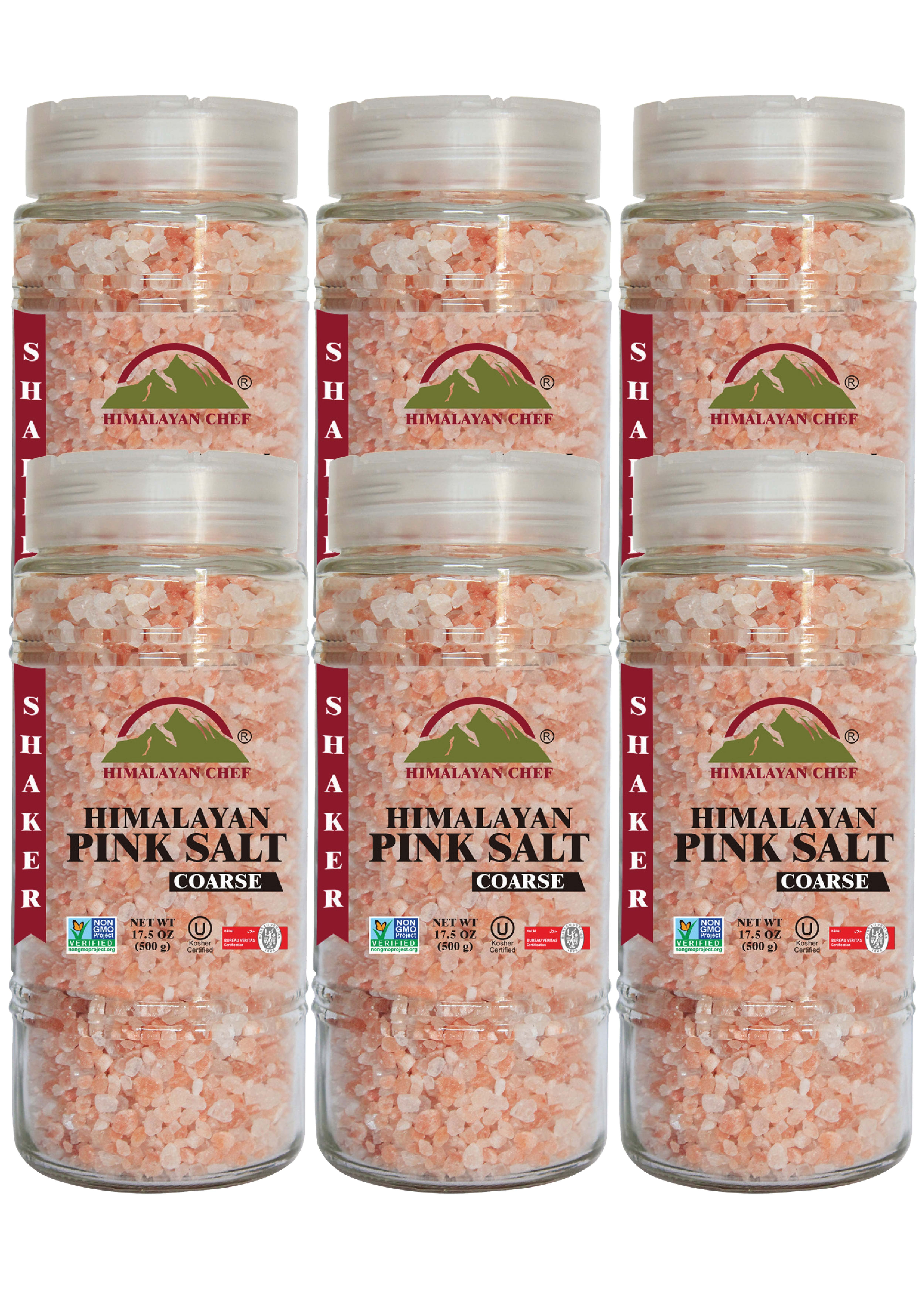 SALT 84 Pink Salt, Coarse Grain, Kosher Certified Seasoning Salt, 17.5 oz Pack of 6