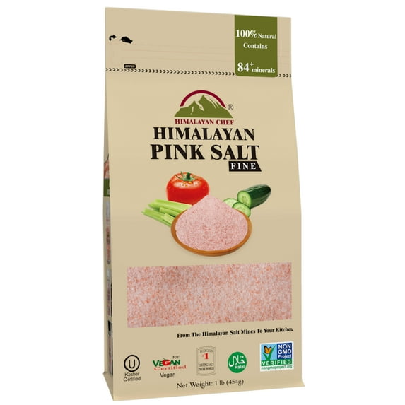 SALT 84 Pink Salt, Fine Grain, Natural and Pure Salty Flavor, 1 lbs Pack of 12 (Net Weight 12 lbs)