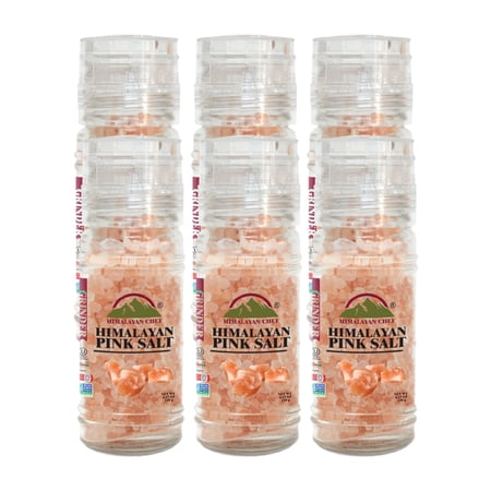 SALT 84 Pink Salt Grinder, Natural Flavors for Your Food, 4.2oz/Each Pack of 6