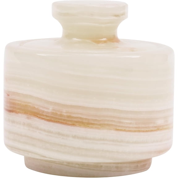 Radicaln White Onyx Marble 3" Salt Cellar with Lid – Countertop Salt Container | Salt Box, Spice Jars, Sugar Bowl, Seasoning Holder & Kitchen Storage Set for Dining Table & Home Décor