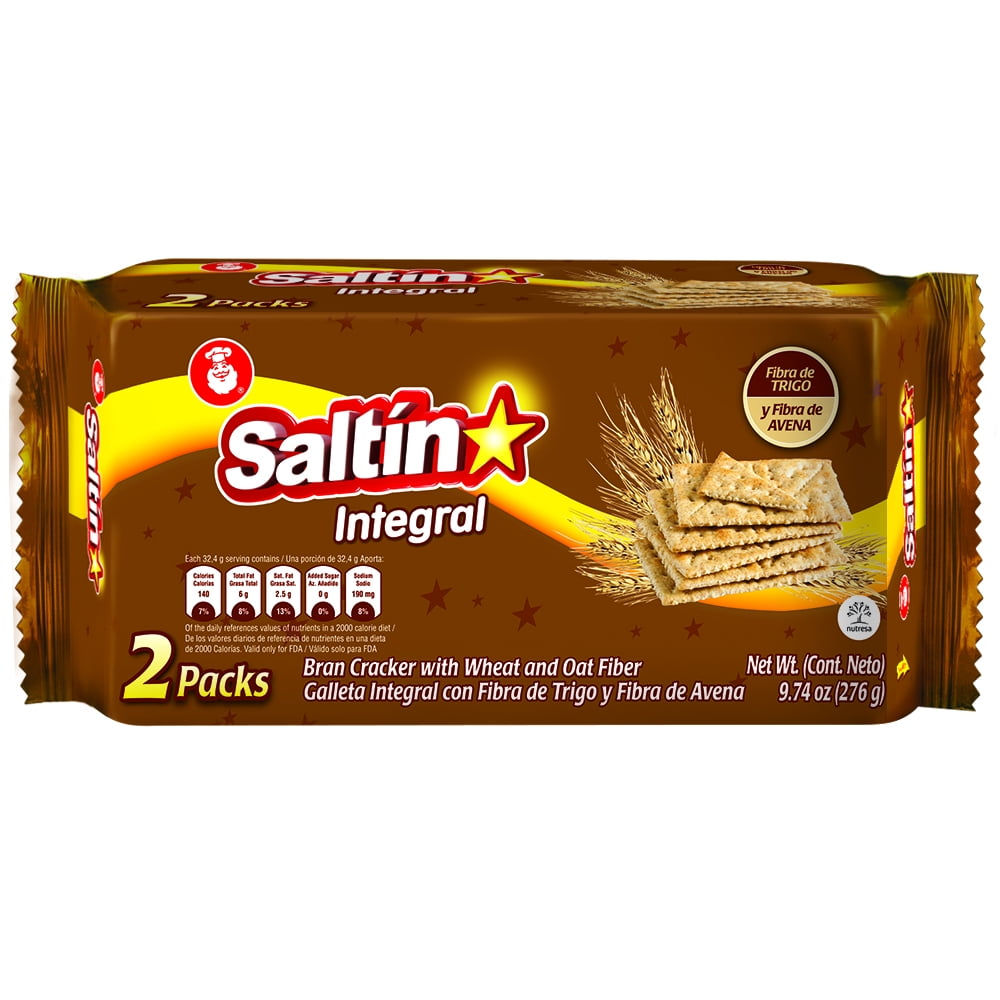 Saltin Dob Fiber Crackers, 9.7 oz Pack