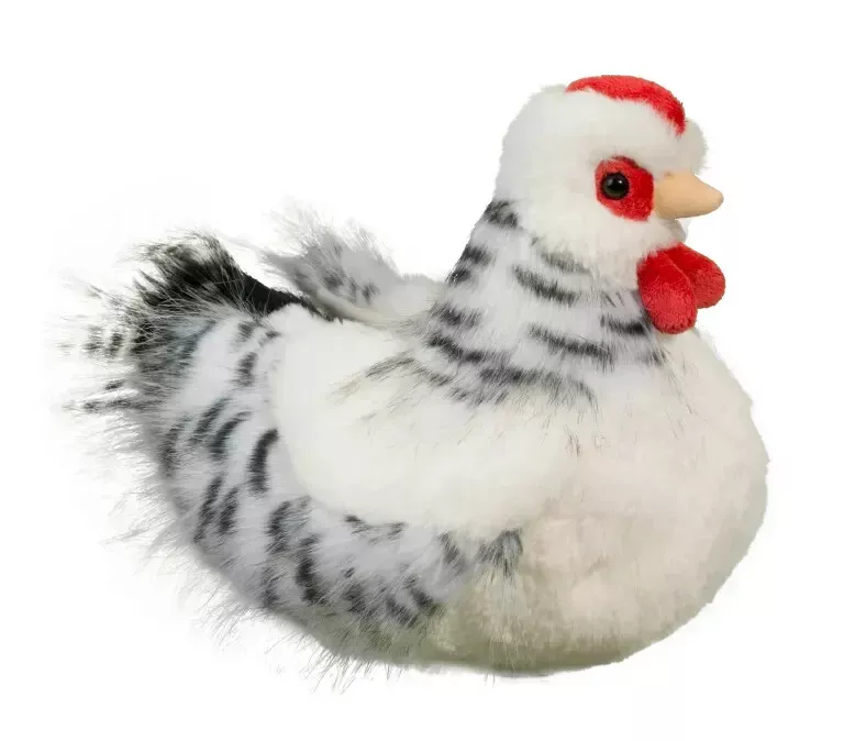 SALTY the Plush WHITE CHICKEN Hen Stuffed Animal - Douglas Cuddle Toys - #1792