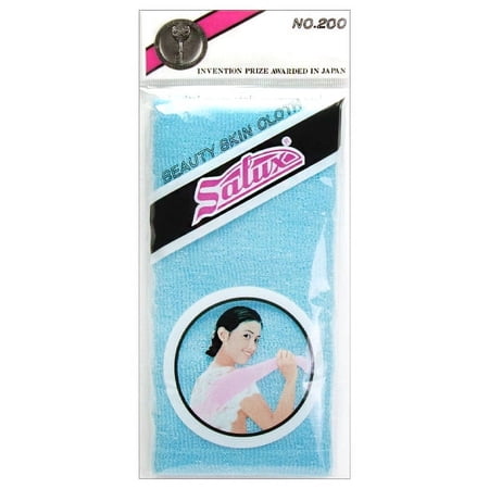 SALUX Nylon Japanese Beauty Skin Bath Wash Cloth/Towel - Blue, 2PC