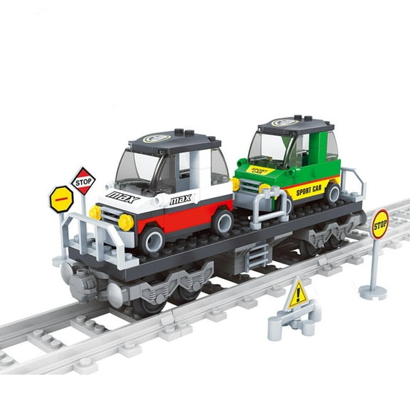 SALYWEE 2 Small Cute Building Block Cars with Rolling Wheels, Colorful Designs, 180+pcs