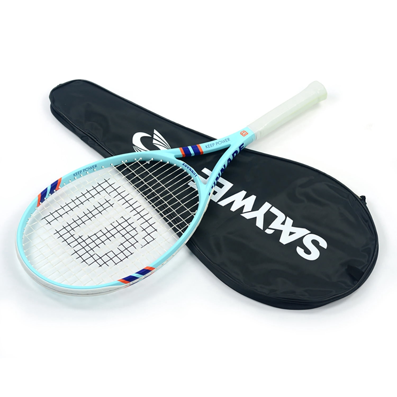 SALYWEE POWER 100 Adult Tennis Racket - Carbon Fiber Composite, 16×19 Strung Pattern, Simple & Elegant Design, Free Bag Included