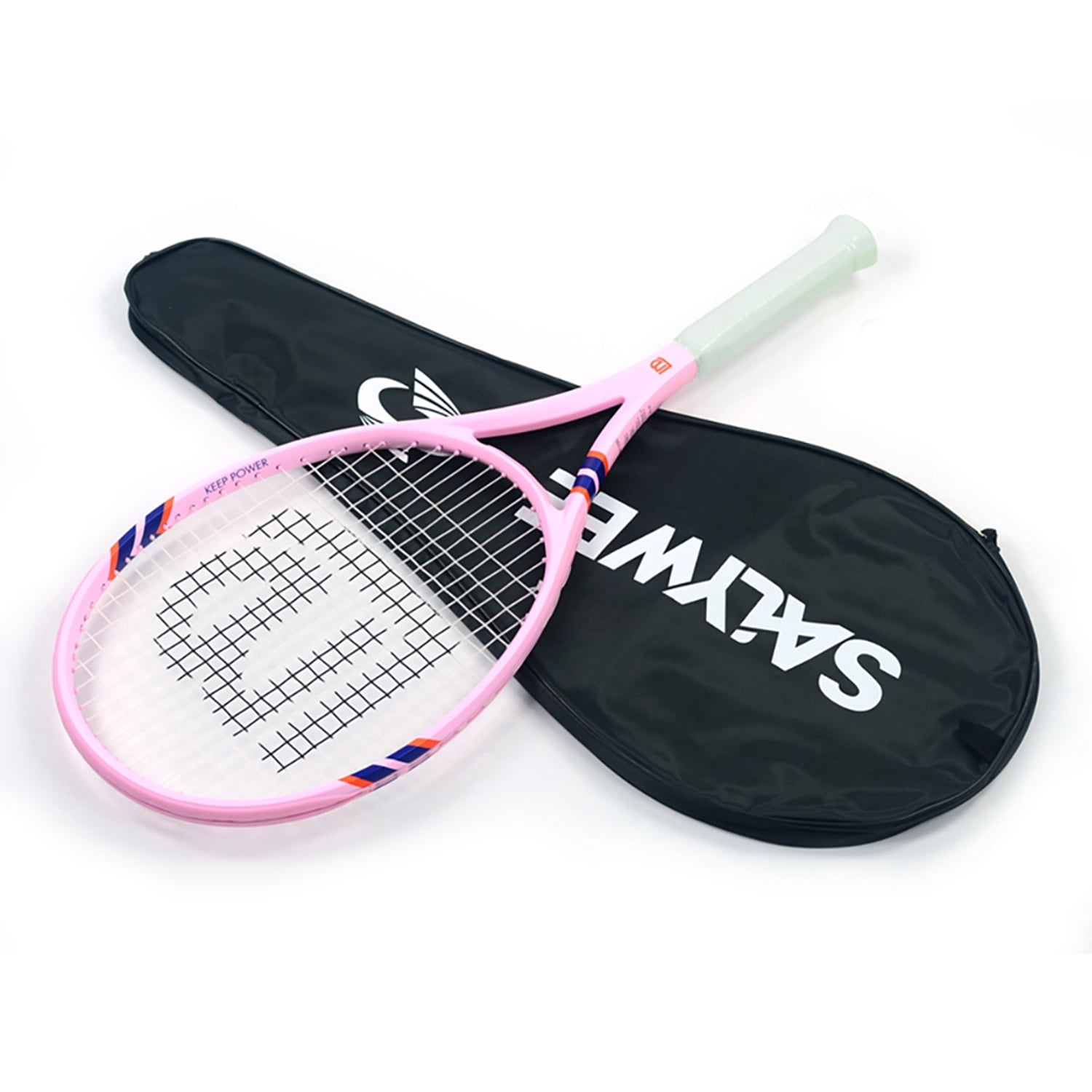 SALYWEE POWER 100 Adult Tennis Racket - Carbon Fiber Composite, 16×19 Strung Pattern, Simple & Elegant Design, Free Bag Included