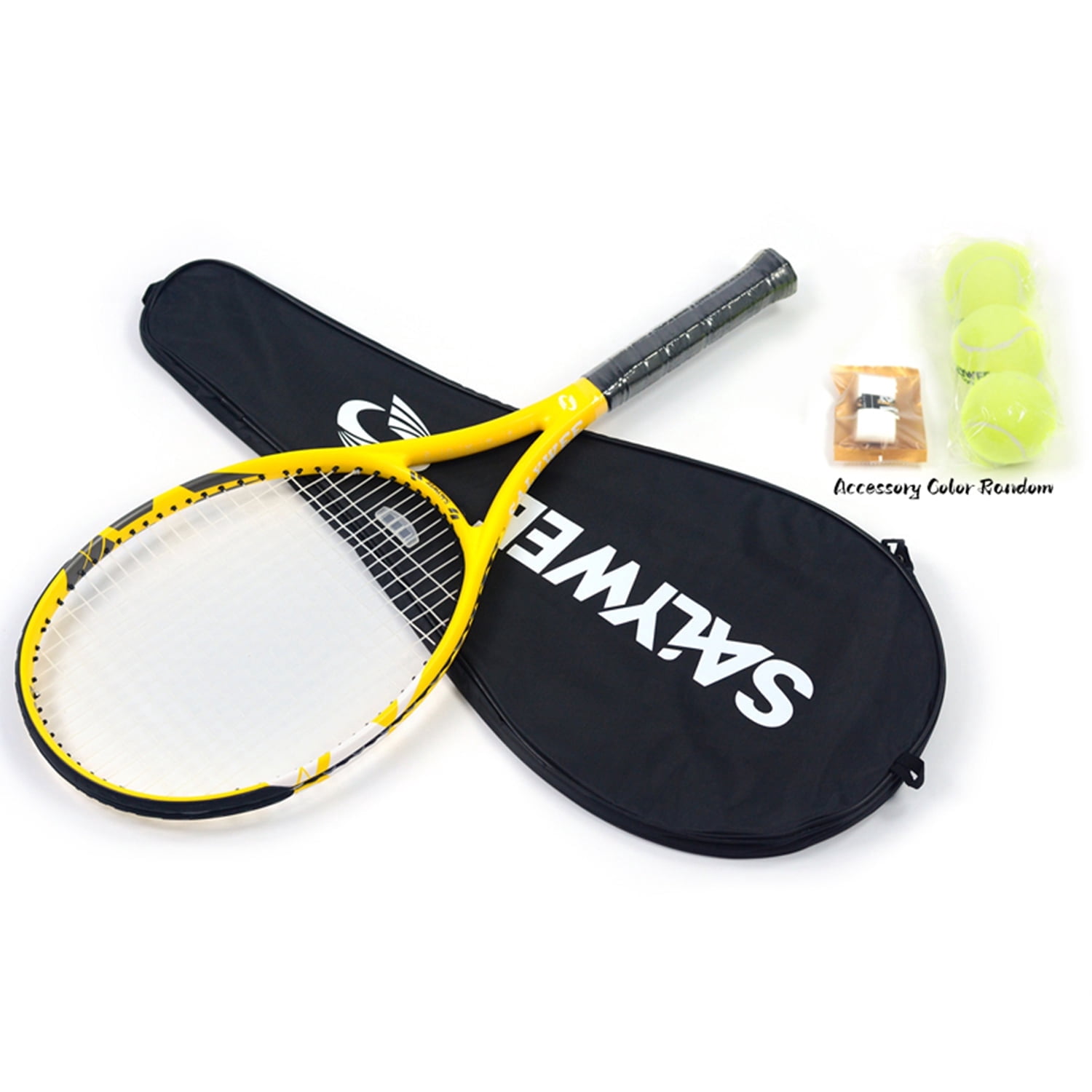 SALYWEE Professional Carbon Fiber Tennis Racket, 265±5g Lightweight Pre-Strung Racquet, Aerospace-Grade Frame, Hexagon Honeycomb Tech, Free Carrying Bag, Perfect Tennis Gift Idea