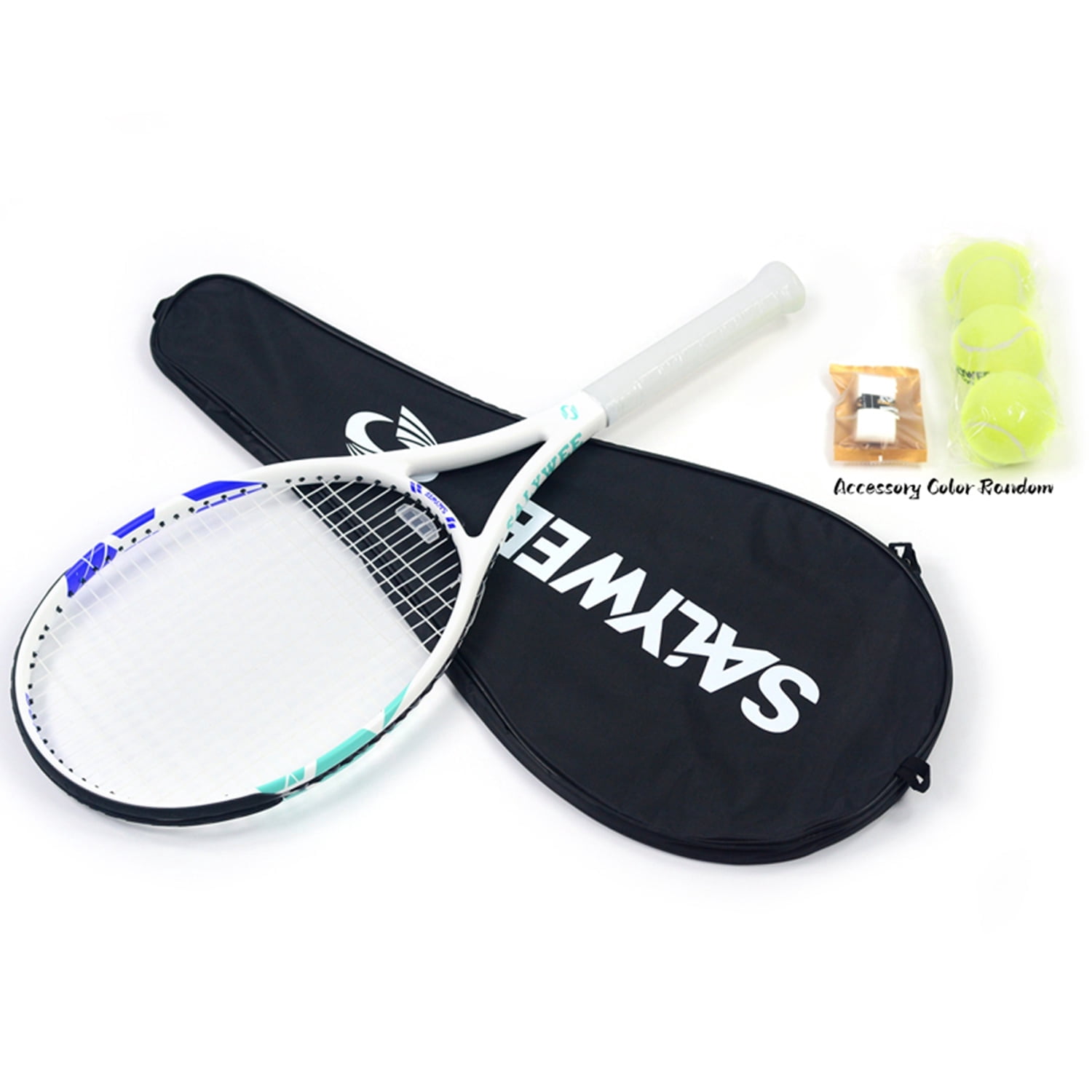 SALYWEE Professional Carbon Fiber Tennis Racket, 265±5g Lightweight Pre-Strung Racquet, Aerospace-Grade Frame, Hexagon Honeycomb Tech, Free Carrying Bag, Perfect Tennis Gift Idea