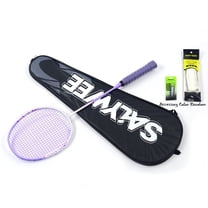 SALYWEE Blossom-Rain Lightweight Composite Carbon Fiber Badminton Rackets for Women with Free Bag - Tension 26lbs, 4U G5, Durable & Resilient