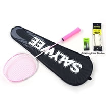 SALYWEE Blossom-Rain Lightweight Composite Carbon Fiber Badminton Rackets for Women with Free Bag - Tension 26lbs, 4U G5, Durable & Resilient