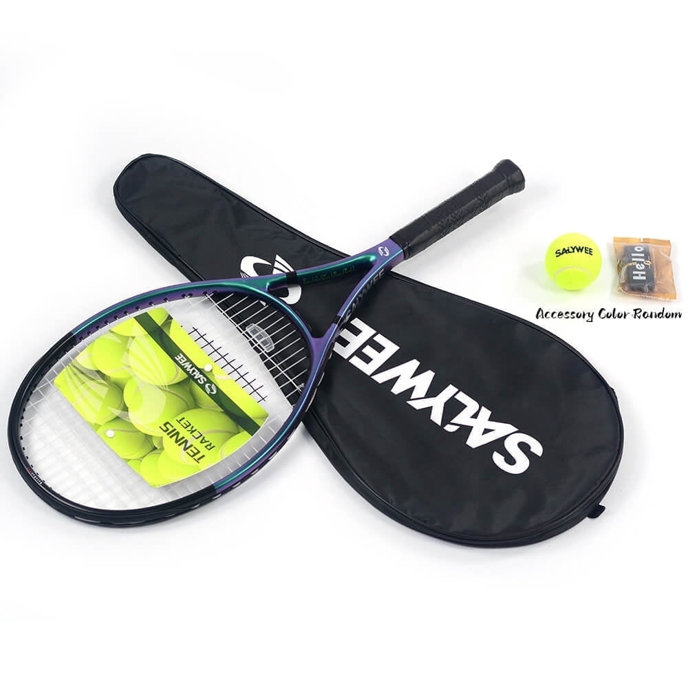 SALYWEE RaceRun Max Pro Tennis Racket - Composite Carbon Fiber, Sparkling Finish, Pre-Strung 55lbs, Lightweight 295±5g, 102sq.in.