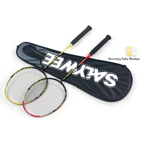 SALYWEE Golden Dragon and Fire Phoenix Series Full Carbon Fiber 5U Ultra Light High Tension Badminton Racket with Free Bag, Suitable for Competition and Training