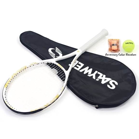 SALYWEE Golden Dragon Series Tennis Racquet, Pre-Strung, Black/White, 11.3 oz. Weight, 105 Sq. in. Racquet Head Size