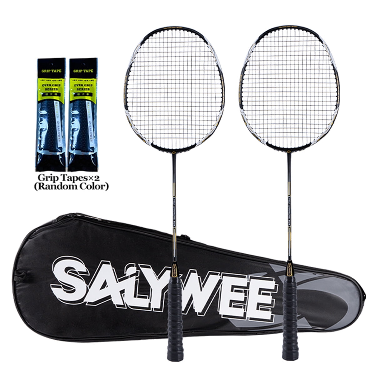 SALYWEE Holy Warrior Series Badminton Racket Tension 26-28lbs - Ultra-Light Carbon, Durable, 2pcs Set with Free Bag and Tapes, Pro-Grade Carbon Shaft, SALYWEE Holy Warrior Series Badminton Racket Tension 26-28lbs - Ultra-Light Carbon, Durable, 2pcs Set with Free Bag and Tapes, Pro-Grade Carbon Shaft,