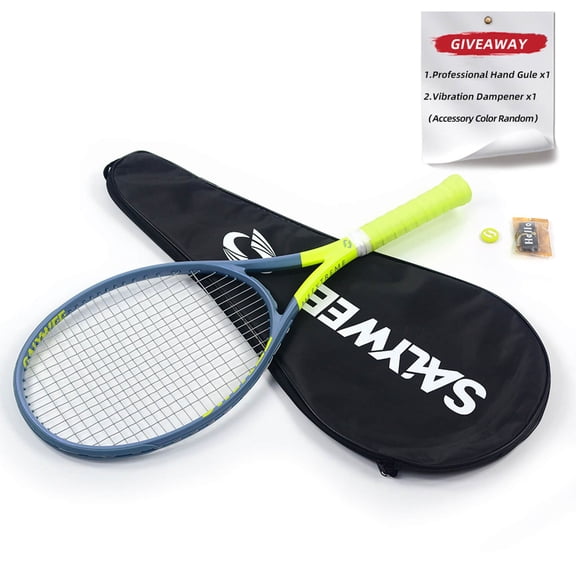 SALYWEE Phantom Professional Control Tennis Racquet, Composite Carbon Fiber One-piece Molding Frame, 102 sq.in. Head Size, 16x19 String Pattern, 310g Unstrung, Balanced Adult Performance Racket