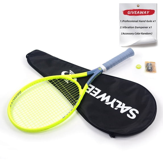 SALYWEE Phantom Professional Control Tennis Racquet, Composite Carbon Fiber One-piece Molding Frame, 102 sq.in. Head Size, 16x19 String Pattern, 310g Unstrung, Balanced Adult Performance Racket
