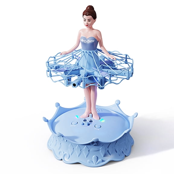 SALYWEE Princess Style Induction Aircraft for Girls- Gesture Sensing, Auto Obstacle Avoidance, Hover & 360° Flip, Colorful Lights & Music, Rechargeable Drone Toy, Best Gift for Children