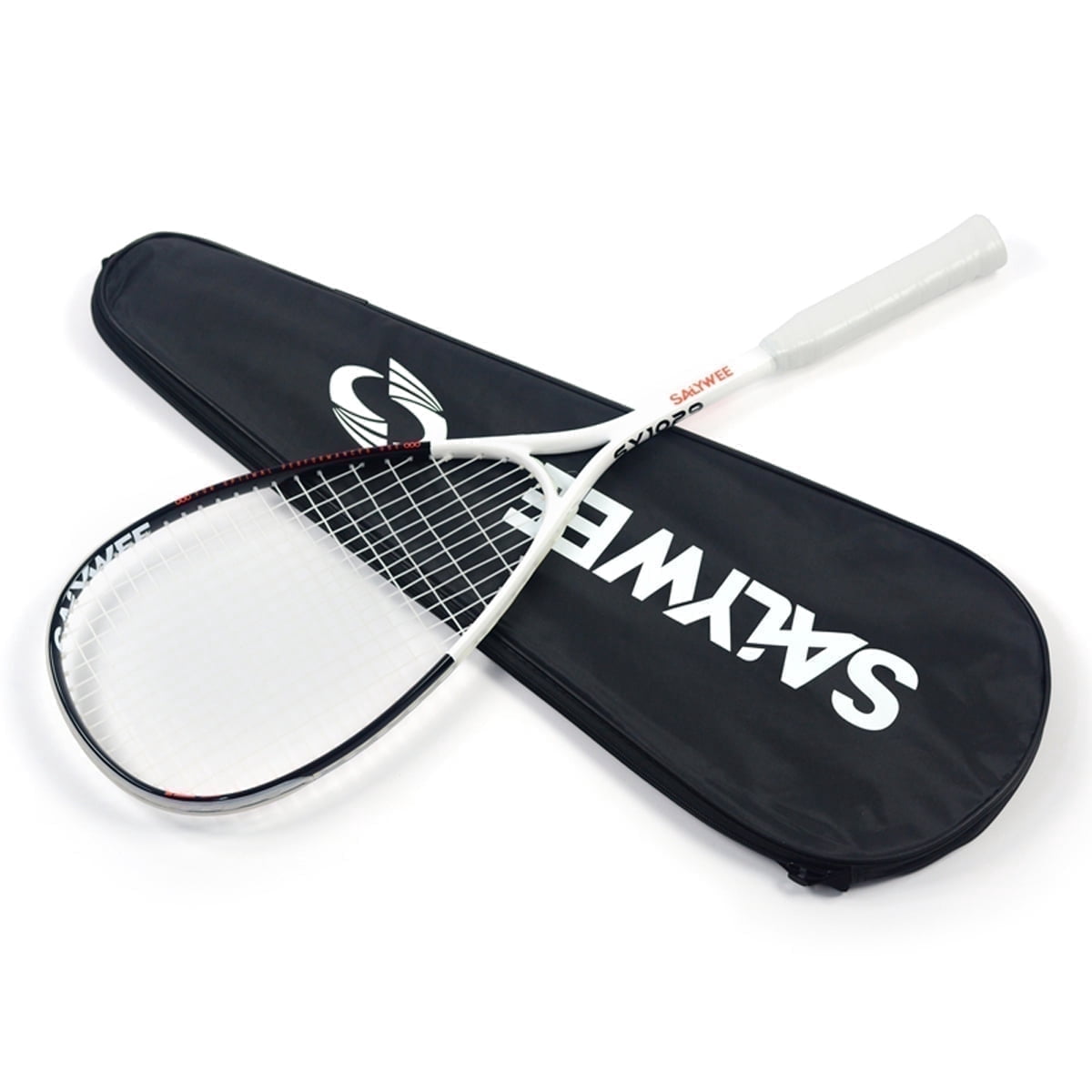 Silver Squash Racket SALYWEE GEMINI Pro Squash Racket with Free Bag - Composite Carbon Fiber ...