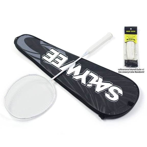SALYWEE SU7 Full Carbon Fiber Badminton Racket | 4U 28lbs Tension | Unstrung 80±5 g | Professional Training Rackets | Includes String & Grip Tape