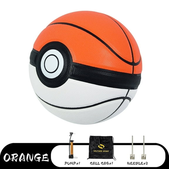 SALYWEE Size 7 29.5" Official Indoor/Outdoor Youth Premium PU Streetball, Orange Elf Basketball