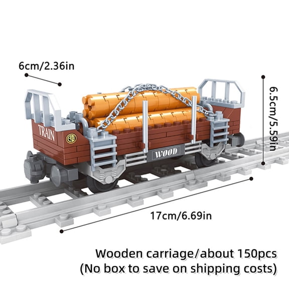SALYWEE Track & Train Model Building Blocks Toy, Vintage Steam Passenger Train, Christmas Gift, Home Decorations