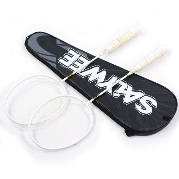 SALYWEE ZHUJIE Pro 4U Full Carbon Fiber Badminton Racket Set for Men and Women – Flexible Shaft, 30lbs Tension