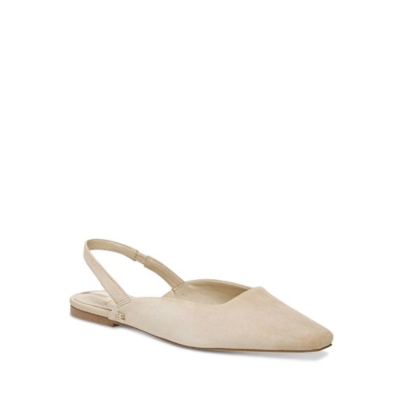 SAM EDELMAN Womens Beige Slingback Suede Padded Connel Slip On Leather Flats 6 M