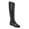 thumbnail image 1 of SAM EDELMAN Womens Black Goring Pull Tab Button Detail Asymmetrical Cushioned Drina Almond Toe Block Heel Zip-Up Leather Riding Boot 9.5 M, 1 of 4