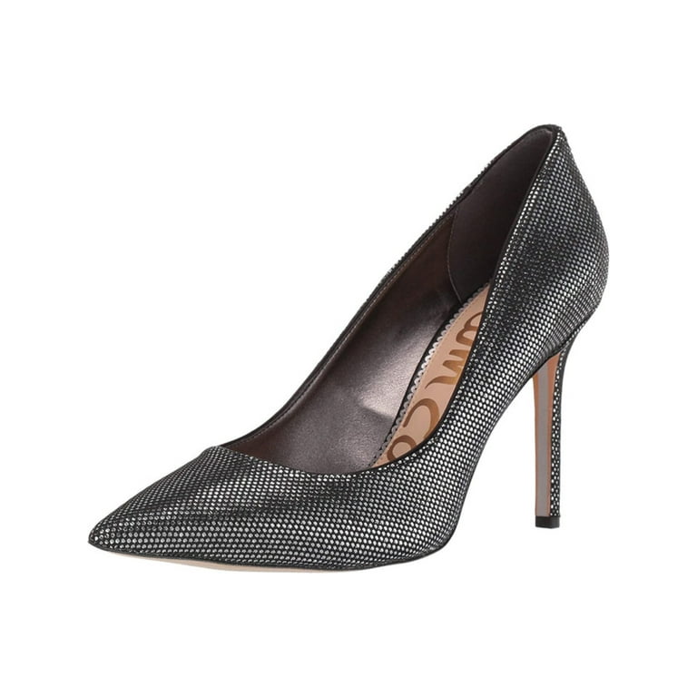 SAM EDELMAN Womens Black Mesh Cushioned Metallic Hazel Pointed Toe