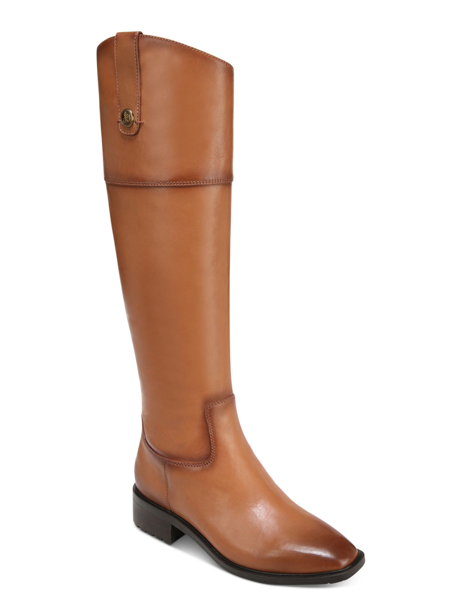 GIANI BERNINI Womens Brown Arch Support Logo Hardware Goring Cushioned Odettee Almond Toe Block Heel Zip-Up Riding Boot M