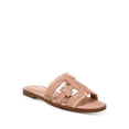 thumbnail image 1 of SAM EDELMAN Womens Brown Raffia Detail Cut Out Padded Bay Round Toe Slip On Slide Sandals 6.5 M, 1 of 4