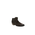 thumbnail image 1 of SAM EDELMAN Womens Brown Strippy Zipper Pulls Cushioned Packer Round Toe Block Heel Leather Booties 9.5 M, 1 of 2