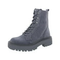 thumbnail image 1 of SAM EDELMAN Womens Gray Lace Water Resistant Lug Sole Lue Round Toe Block Heel Zip-Up Leather Combat Boots 8 M, 1 of 3