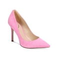 thumbnail image 1 of SAM EDELMAN Womens Pink Padded Hazel Pointed Toe Stiletto Slip On Leather Pumps 5.5 M, 1 of 4