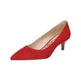 thumbnail image 1 of SAM EDELMAN Womens Red Cushioned Dori Pointed Toe Kitten Heel Slip On Leather Pumps 7 M, 1 of 3