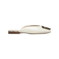 thumbnail image 1 of SAM EDELMAN Womens White Buckle Accent Lavina Square Toe Slip On Leather Mules 9.5, 1 of 4