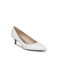 thumbnail image 1 of SAM EDELMAN Womens White Padded Logo Dori Pointed Toe Kitten Heel Slip On Leather Dress Pumps 6.5 M, 1 of 4