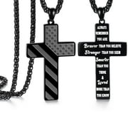 SAM & LORI Teen Boys Gifts Ideas Teenage Boy Men Cross Necklace Pendant Son Boyfriend Birthday Confirmation Christmas Stocking Easter Basket Stuffers