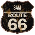 thumbnail image 1 of SAM Route 66 Gift Shield Metal Sign Man Cave Gift 211110004029, 1 of 1