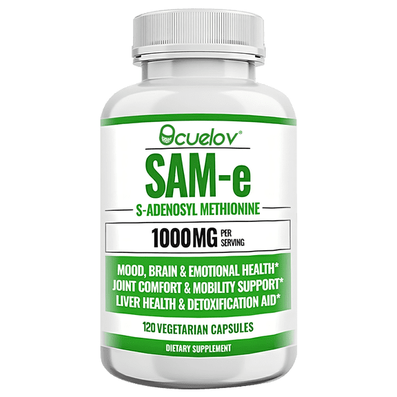 Bcuelov SAM-e 1000MG Per Serving Supports Liver Health Joint Comfort Mood Balance 120 Capsules