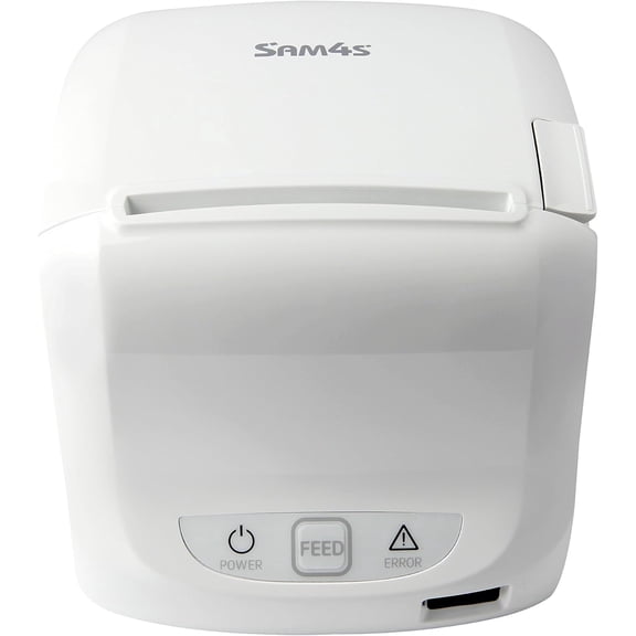 SAM4s GIANT-100 Compact 3" Thermal POS Printer USB Serial Ethernet, Splash Cover Included, White